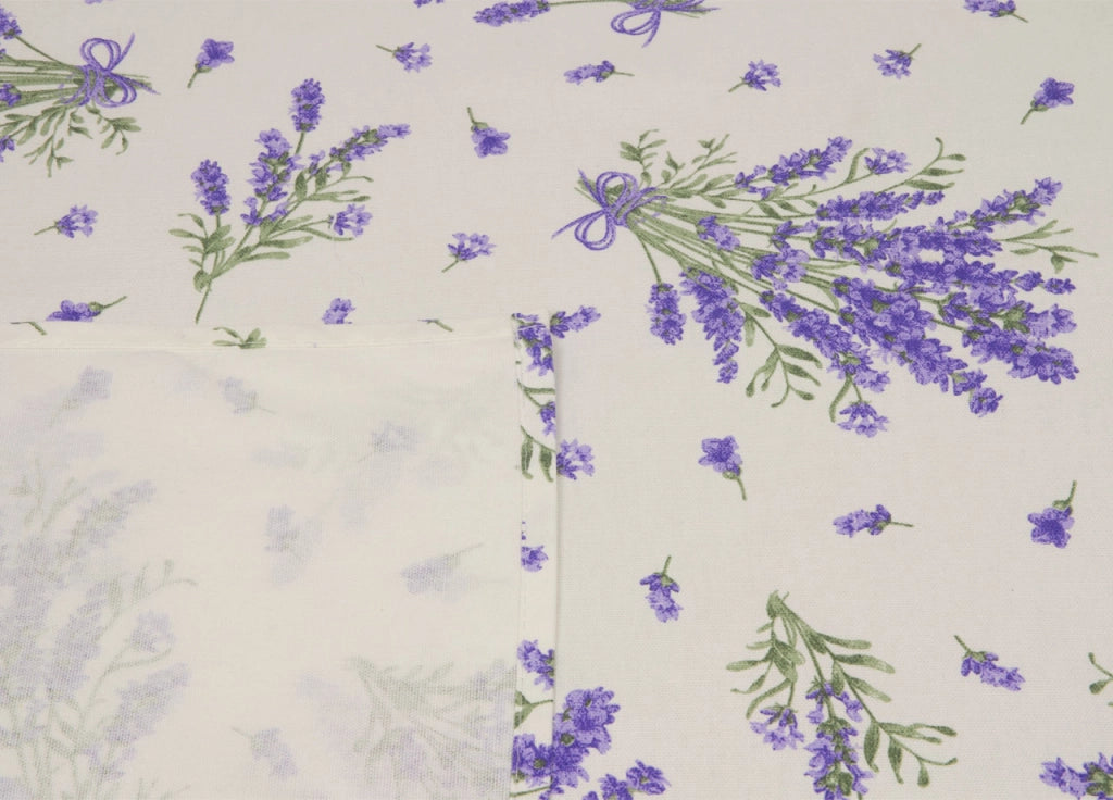 Tovaglia Cucina Copritavolo 100% Cotone Made In Italy Disegno Lavanda RP - 140x140 - Lavanda