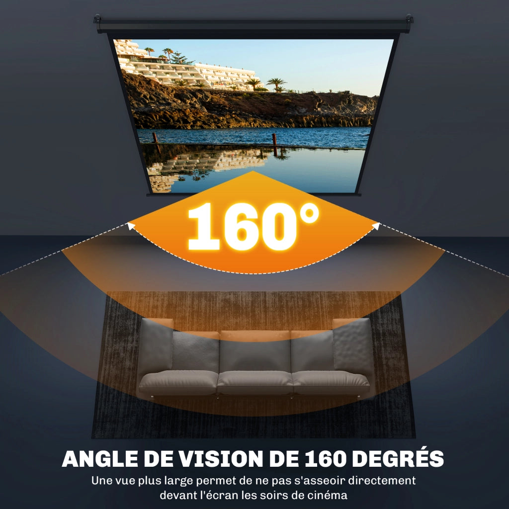 Schermo proiezione 99 pollici ¨C Xylo ¨C 178x178 cm formato 1:1 4K HD home cinema