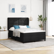 Letto con Reticolo e Materasso Nero, 160x200 cm, Tessuto