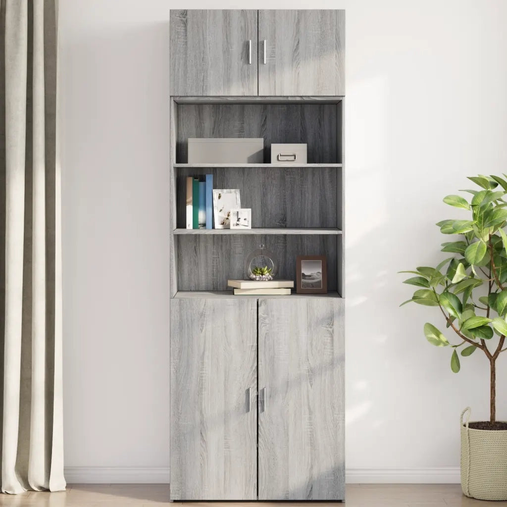 Armadietto a Muro | Mobile a Parete Grigio Sonoma 80x42,5x40cm in Legno Multistrato
