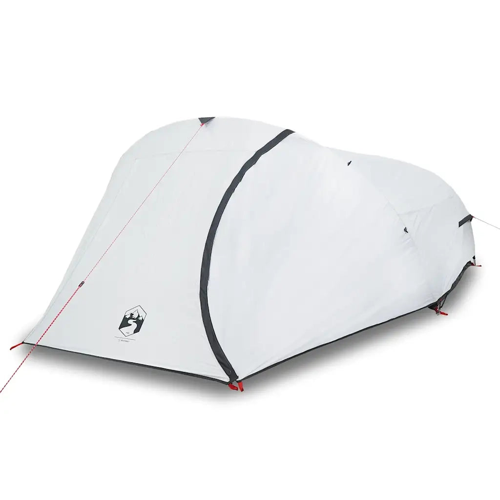 Tenda Campeggio a Cupola 4 Persone Bianca Tessuto Impermeabile
