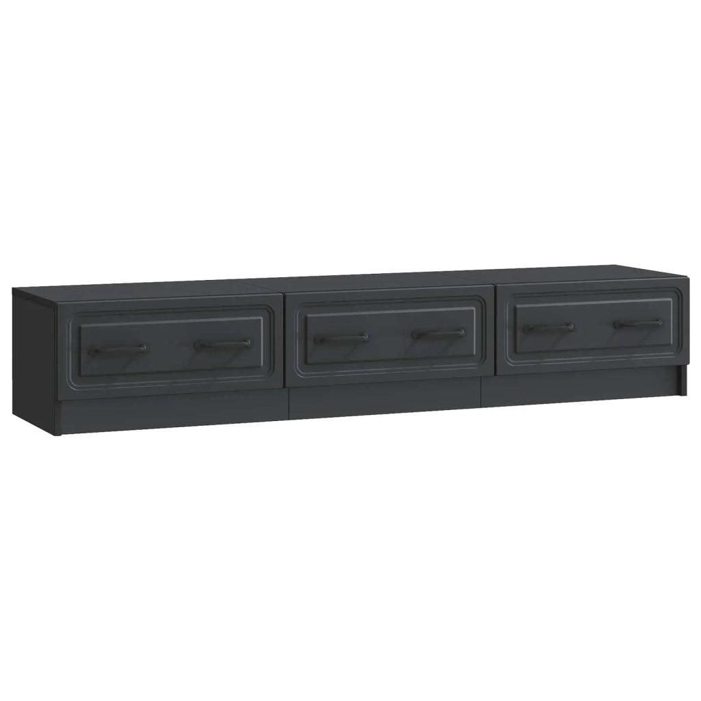 Mobile TV Nero 147 x 34,5 x 27 cm Legno ingegnerizzato