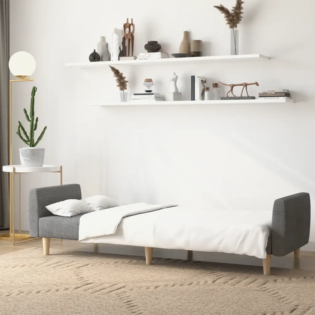 Divano Letto a 2 Posti Grigio Chiaro in Tessutocod mxl 111430