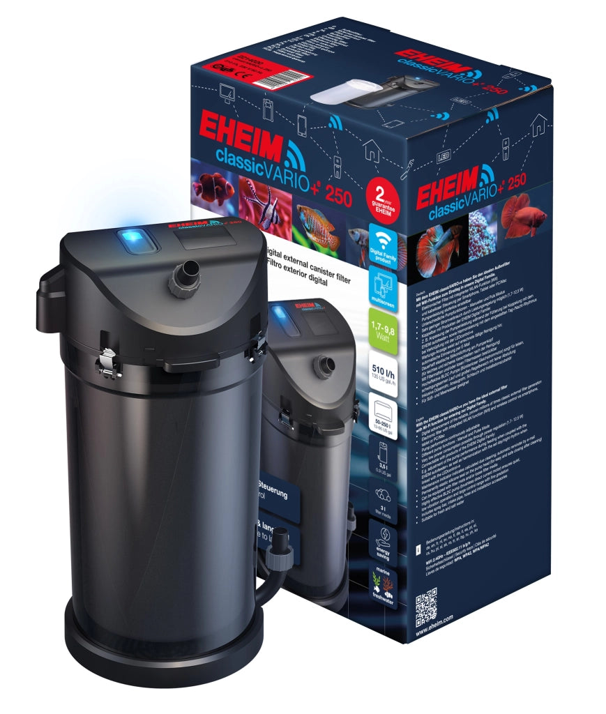 Eheim Classic Vario+E 250 - filtro esterno WiFi 510L/h per acquari fino a 250 litri