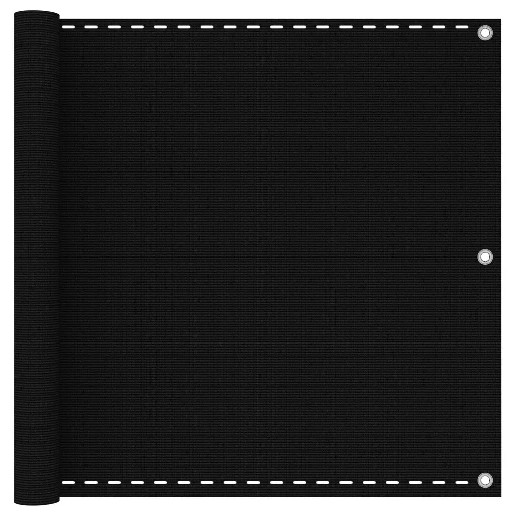 Schermo Frangivista per Balcone Nero 90x500 cm in HDPE cod mxl 6952