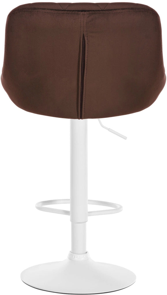 Sgabello da bar Lazio Velvet marrone,bianco