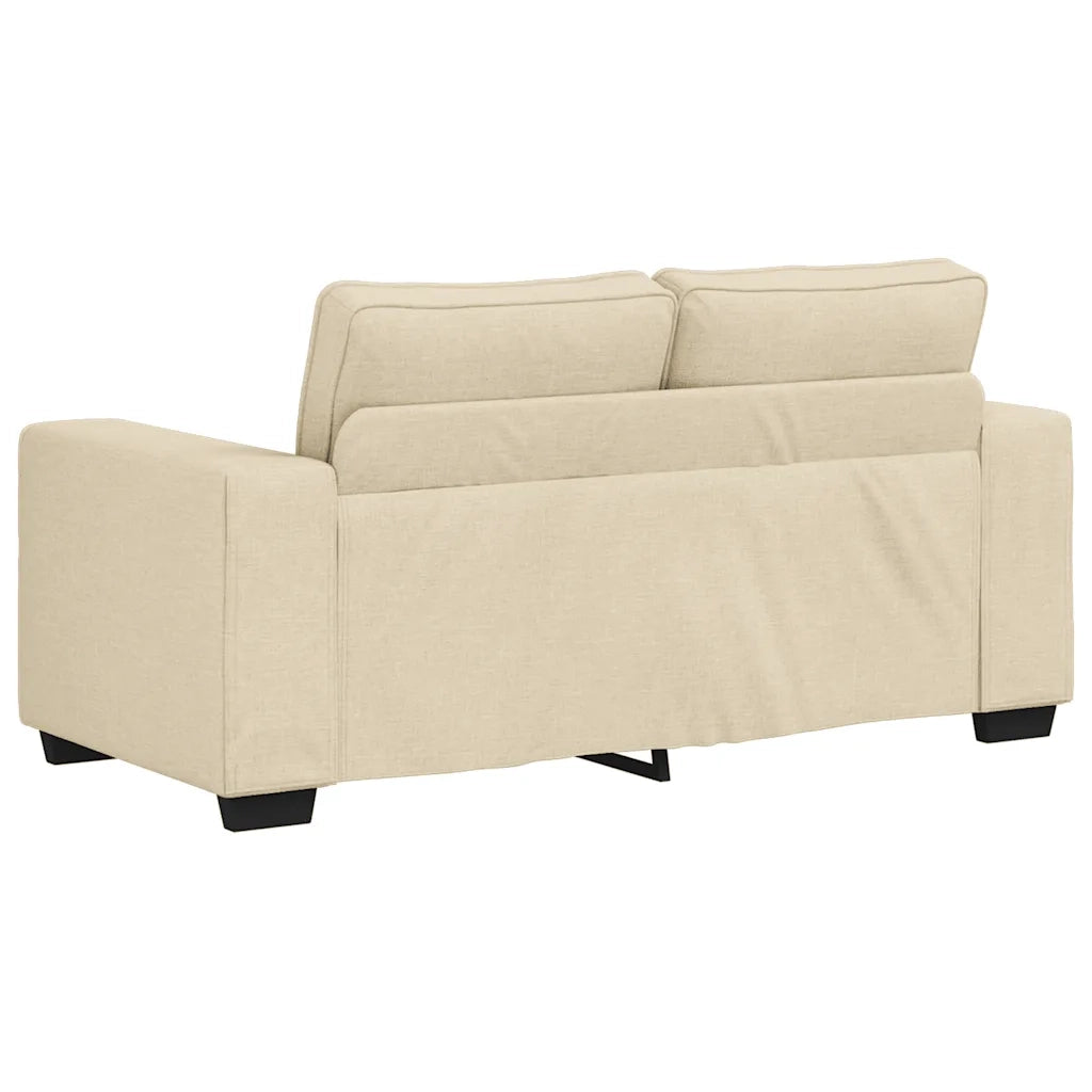Set di Divani 2 pz con Cuscini Crema in Tessuto 3324738