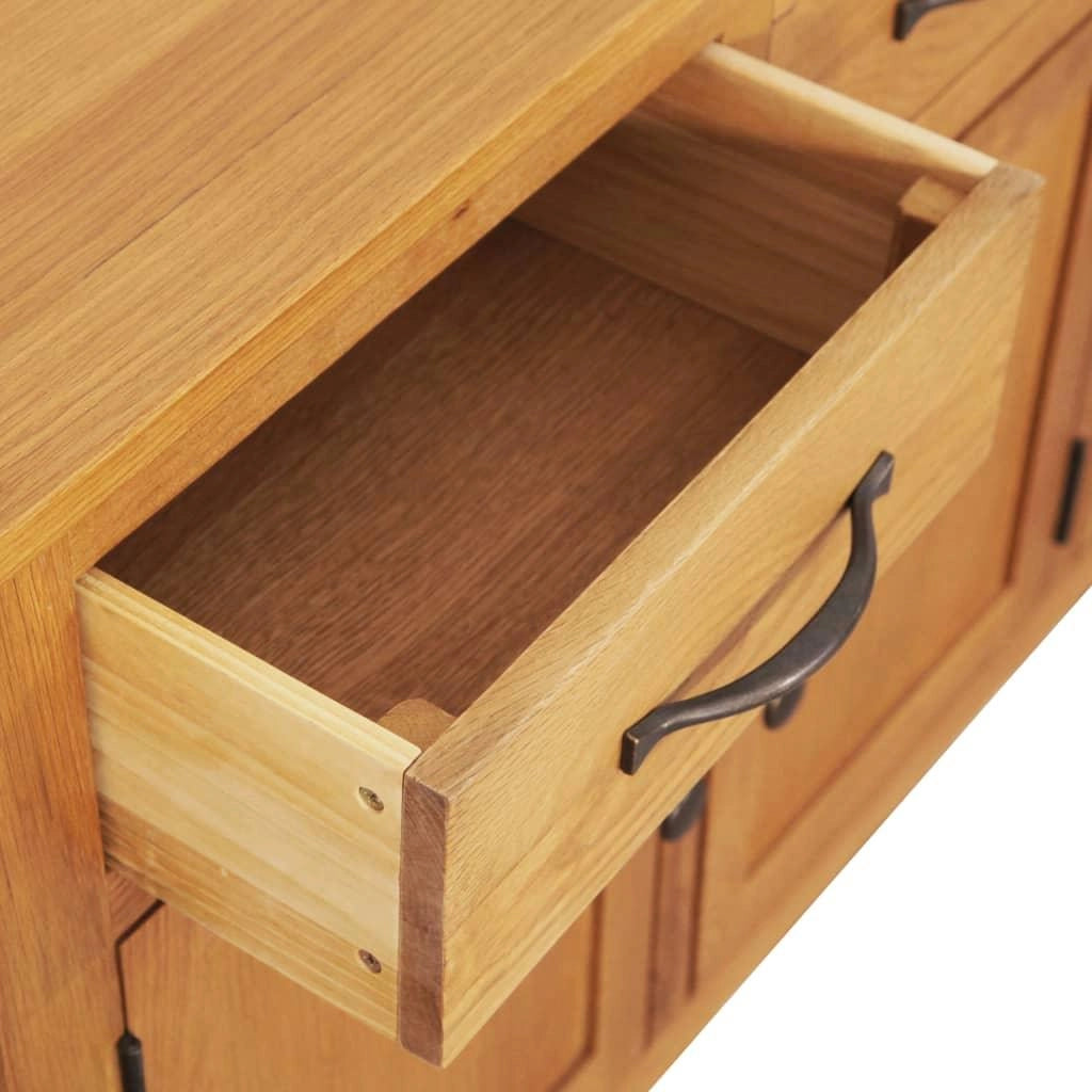 Buffet credenza mobiletto consolle mobile contenitore 112 cm legno massello di rovere 4402269