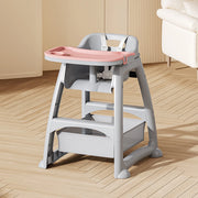 SEGGIOLONE con 3 vassoi intercambiabili 43x25x55 cm Grigio in polipropilene
