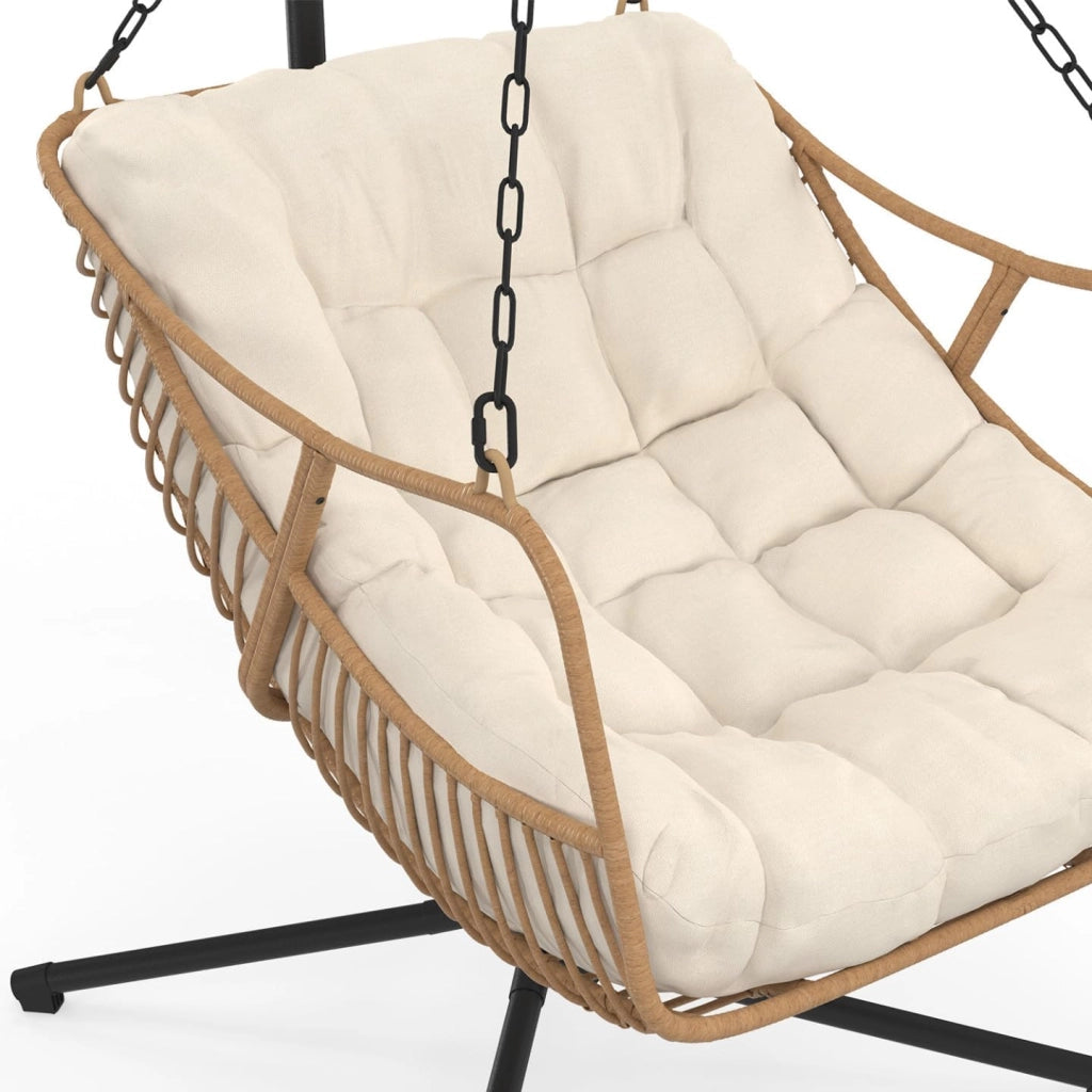 LOA reclinabile in Rattan Traforato con Cuscino Ecrù
