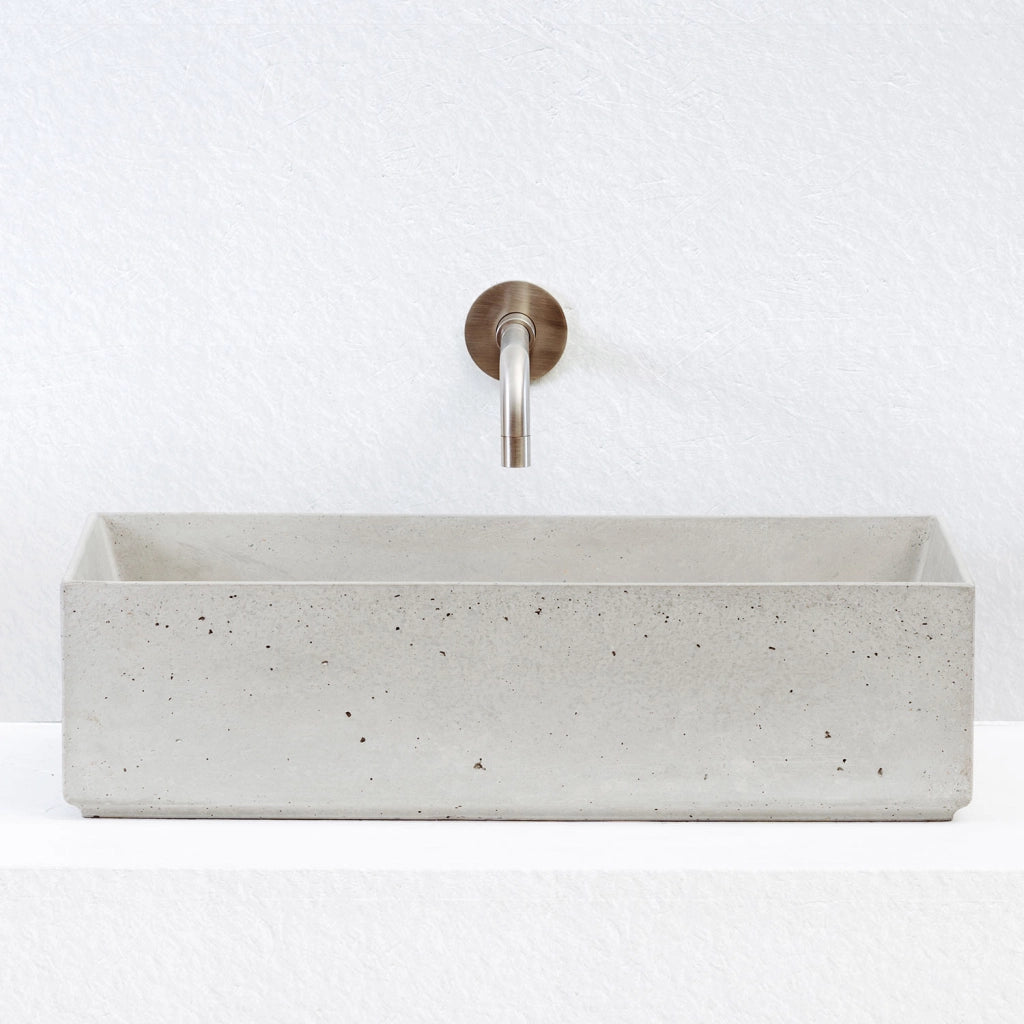 Lavello da Giardino Senza Rubinetto 53x29,5x14 cm in Calcestruzzo Delfi-G Grigio