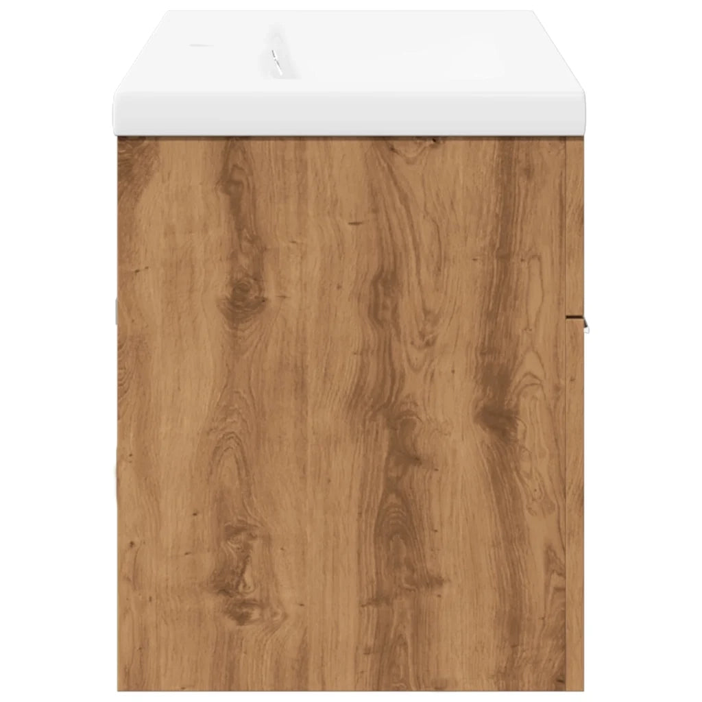 vidaXL Set Mobili da Bagno 2 pz Rovere Artigianale Legno Multistrato