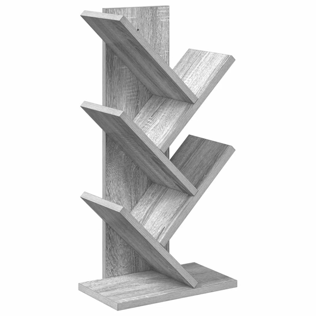 Libreria ad Albero 4 Ripiani 30 x 18 x 60 cm Sonoma grigio 8012369
