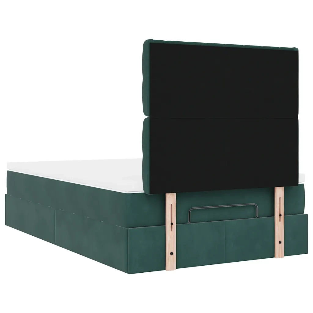 Struttura Letto Pouf con Materassi 120x190 cm Velluto 3313532