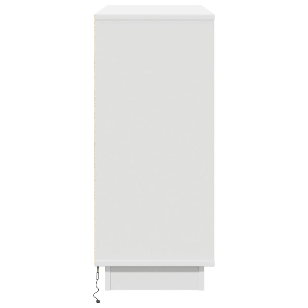 Mobile con LED Bianco 90x32x75 cm Legno Ingegnerizzato
