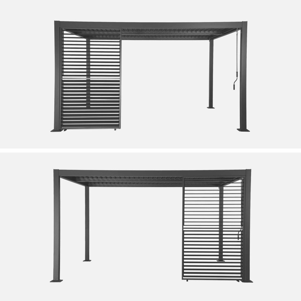 Persiana a lamelle orientabili 1.3m per pergola palace, antracite