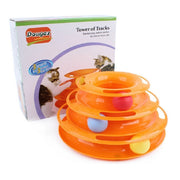 Trade Shop - Gioco Per Gatti Interattivo Torre Circolare Con Sfere Palline Rotanti Gatto -