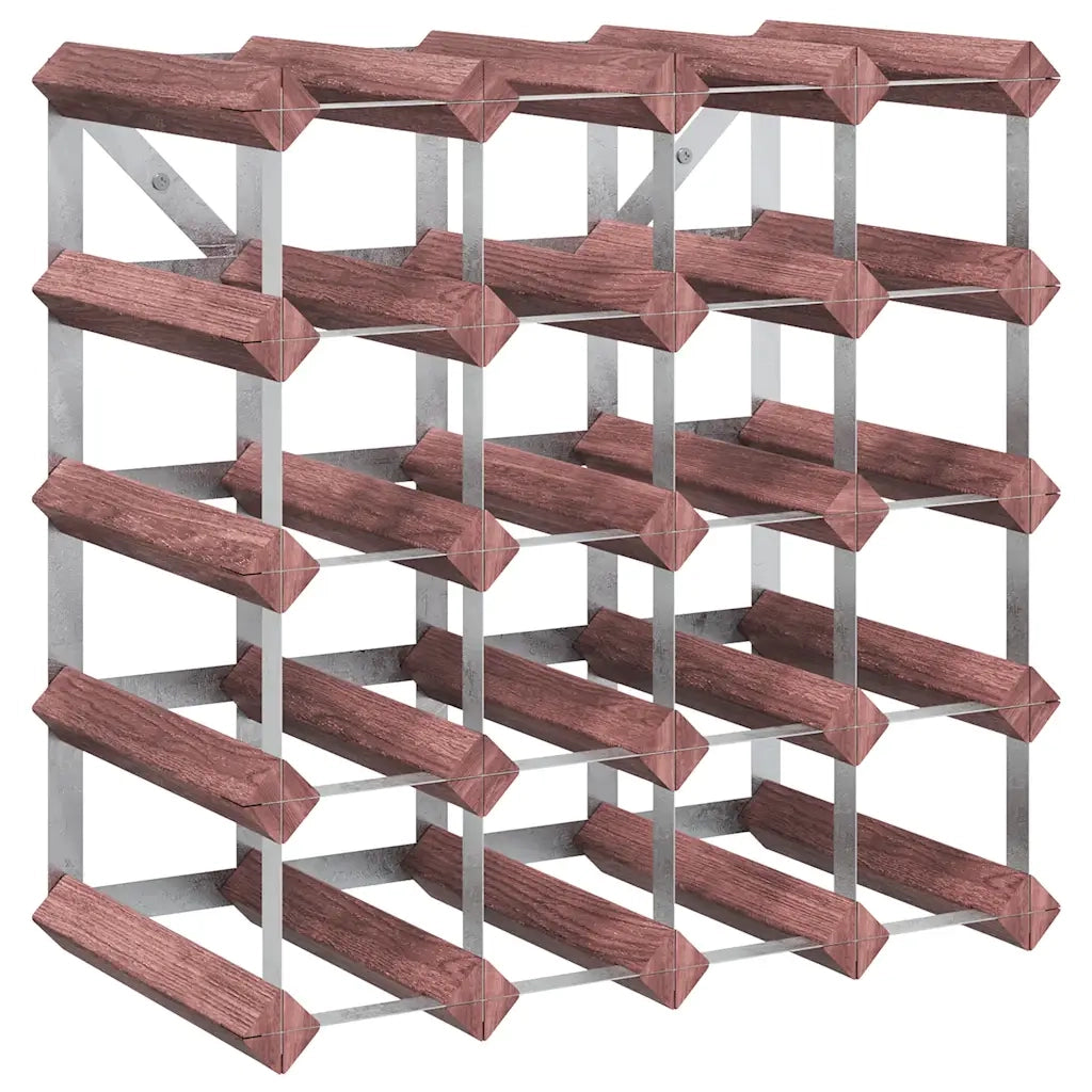 Portabottiglie per 20 Bottiglie Legno Massello di Pino Marrone 340892