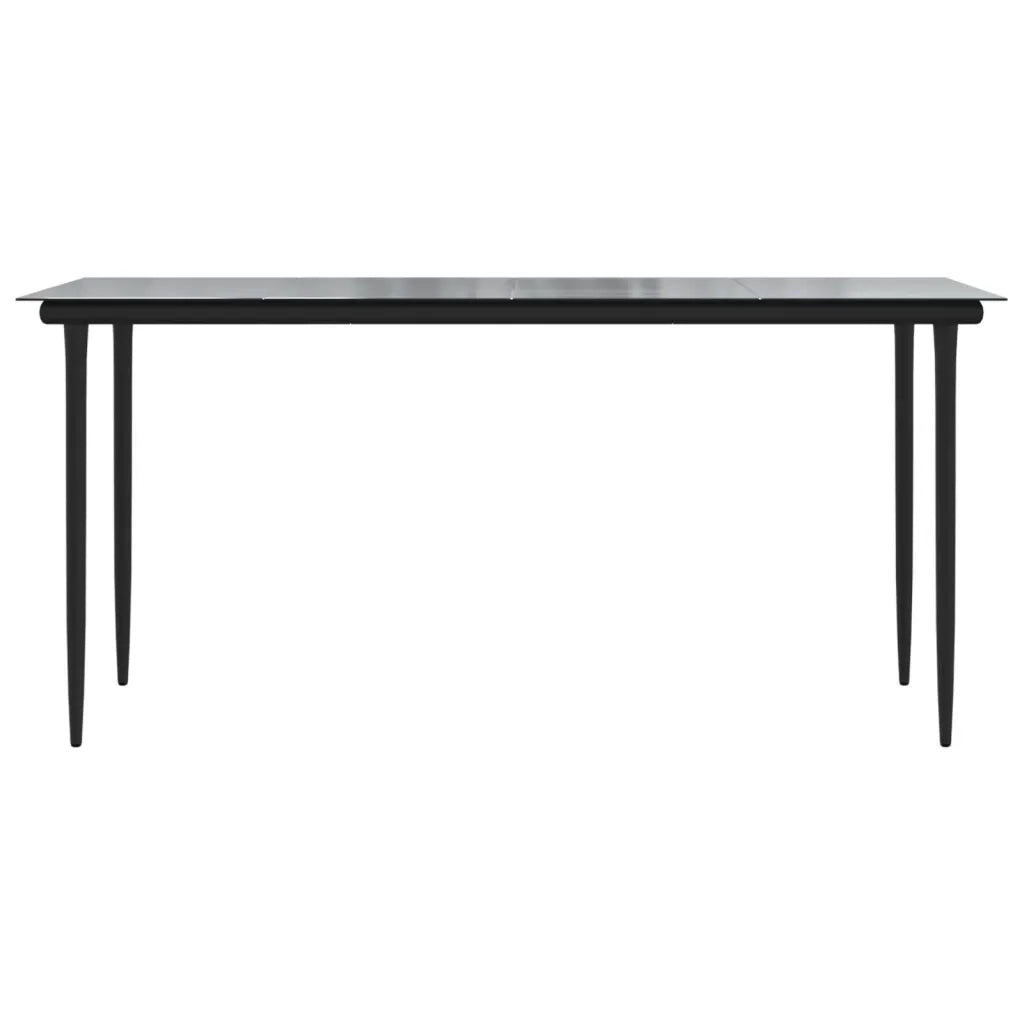 Set da Pranzo da Giardino 7 pz Nero in Rattan PVC 3156577