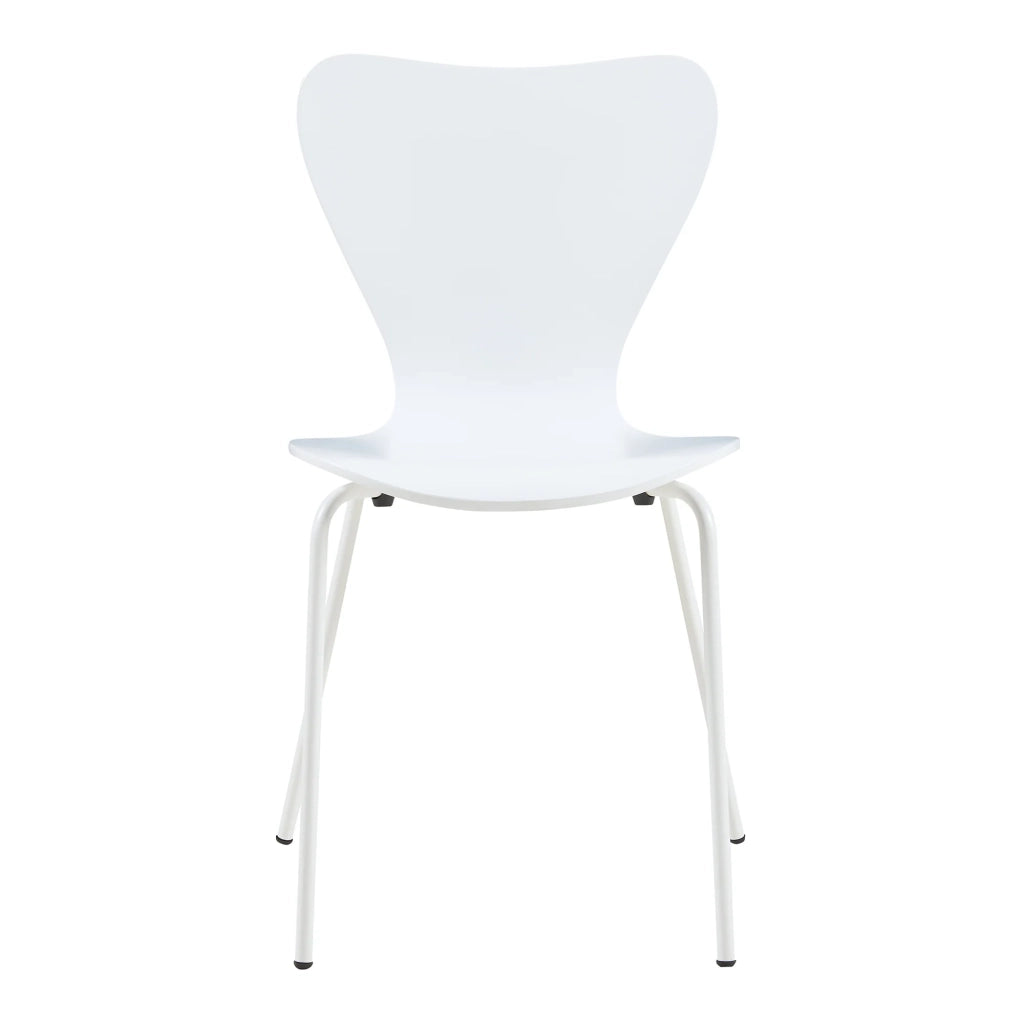 Set di 4 sedie da pranzo 80 x 48 x 45,5 cm design moderno robuste bianche 03_0009809