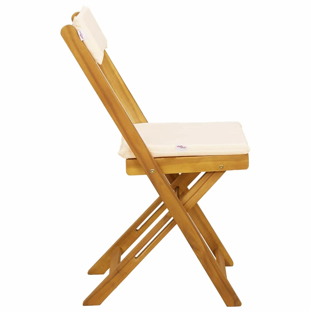 Sedie Bistro da Giardino 2 pcs Bianco Crema 40 x 53 x 80 cm