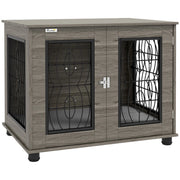 Letto per cane con materasso ¨C zephmum ¨C grigio/metallo 80x56x63cm