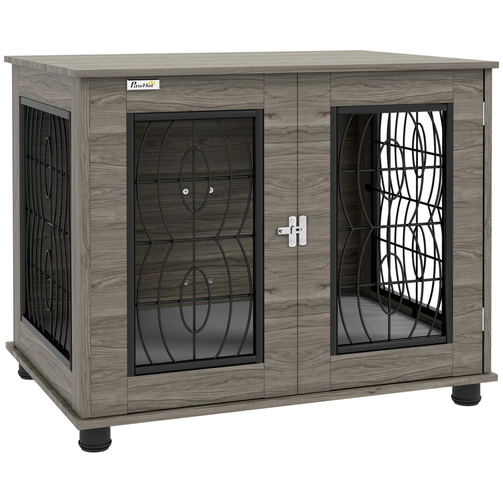 Letto per cane con materasso ¨C zephmum ¨C grigio/metallo 80x56x63cm