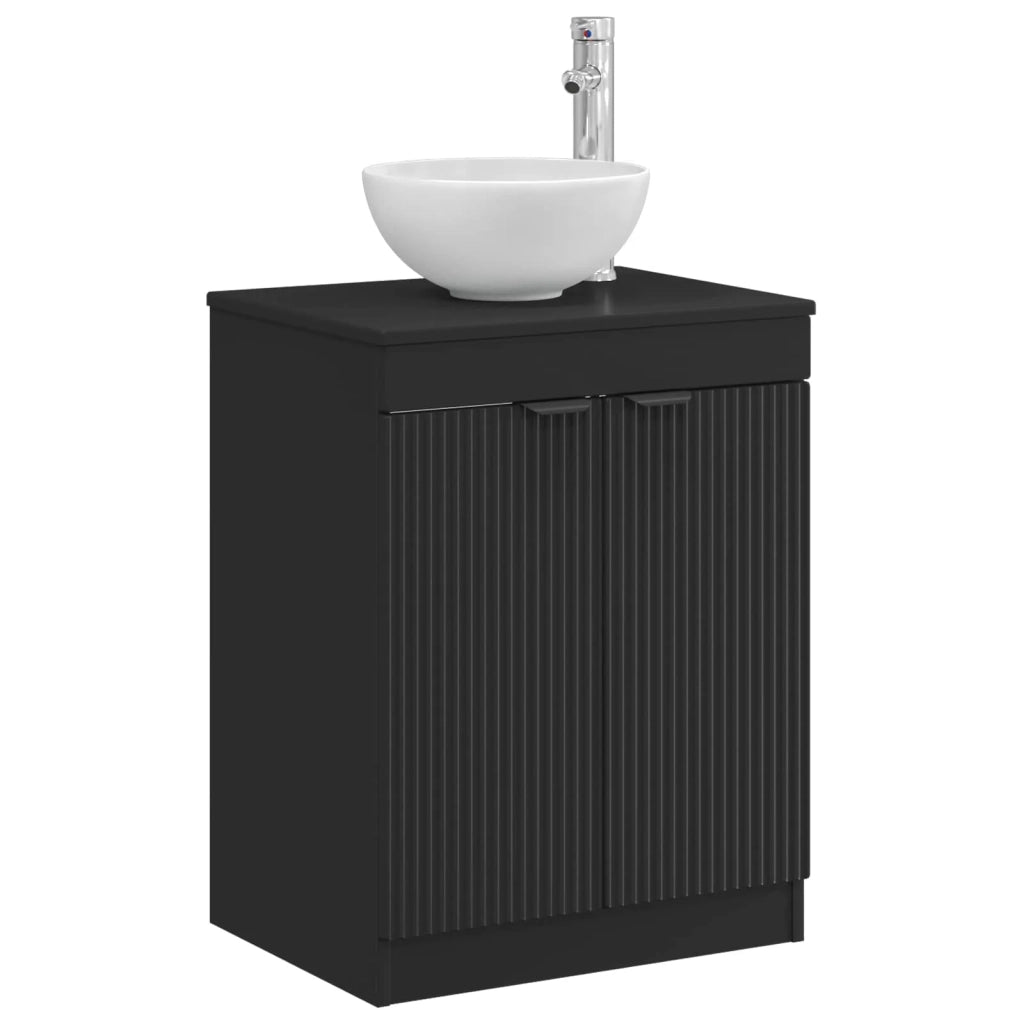 Mobile da Bagno Nero 54 x 41 x 70 cm Legno ingegnerizzato