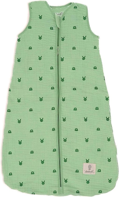 Zaino per bambini in mousseline - natura autentica - zaino per bambini con tasca - biologico - verde medio 70cm zaino idrorepellente