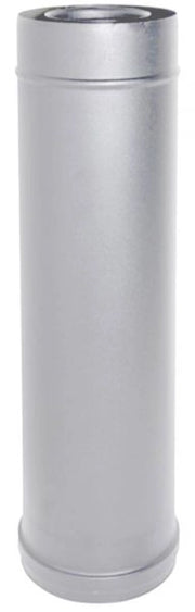 Canna fumaria tubo coassiale INOX elemento diritto  D. 80/130 1 mt CE stufa pellet  Made in Italy