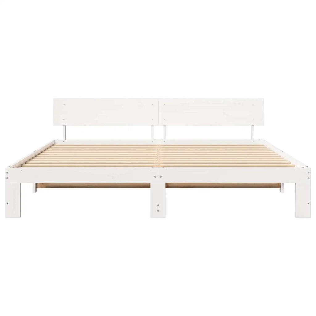 Struttura del letto Bianco 180 x 200 cm Pino massello 872642