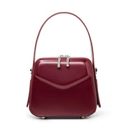 Borsa a tracolla da donna in vera pelle, colore rosso