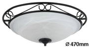 Plafoniera Rabalux Athen 3723 47cm 3xE27 nera vetro