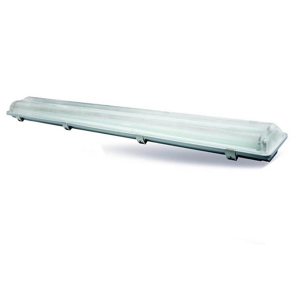 Trade Shop - Applique Plafoniera Completa Neon Doppio Tubo Neon T8 120/150cm Esterno Ip65 -