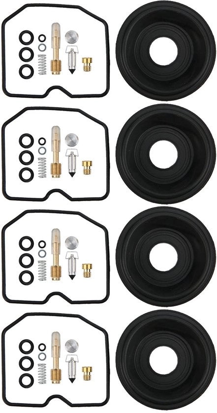Kit di revisione carburatore 48 accessori - 4 set di riparazione - Sostituzione per GSF600S BANDIT 1996-2003 - Materiale in gomma/metallo di alta qualità - Facile da installare