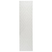 Tappeto in tessuto bianco sporco 80 x 300 cm jacquard forma rettangolare tappeto decorativo