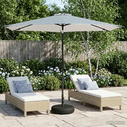 Parasol da giardino con luci LED e base 300 x 300 cm Poliestere 42036275
