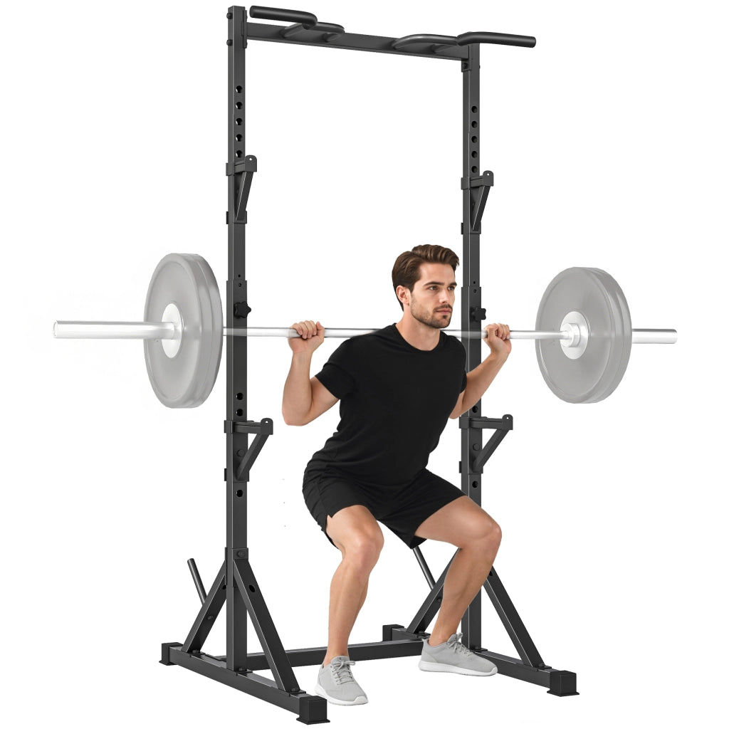 Supporto per manubri a 2 livelli ¨C Xylo ¨C Acciaio, portata 200 kg, rack squat