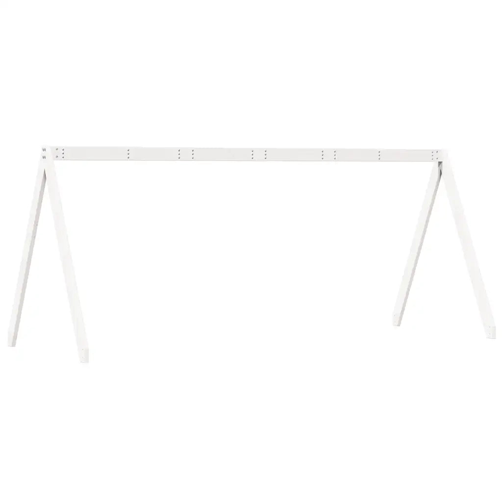 Tetto Letto Bambini Bianco 199x80,5x88 cm Legno Massello Pino
