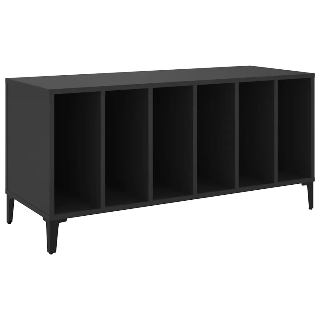 Mobile Porta Dischi Nero 100x38x48 cm in Legno Multistratocod mxl 127396