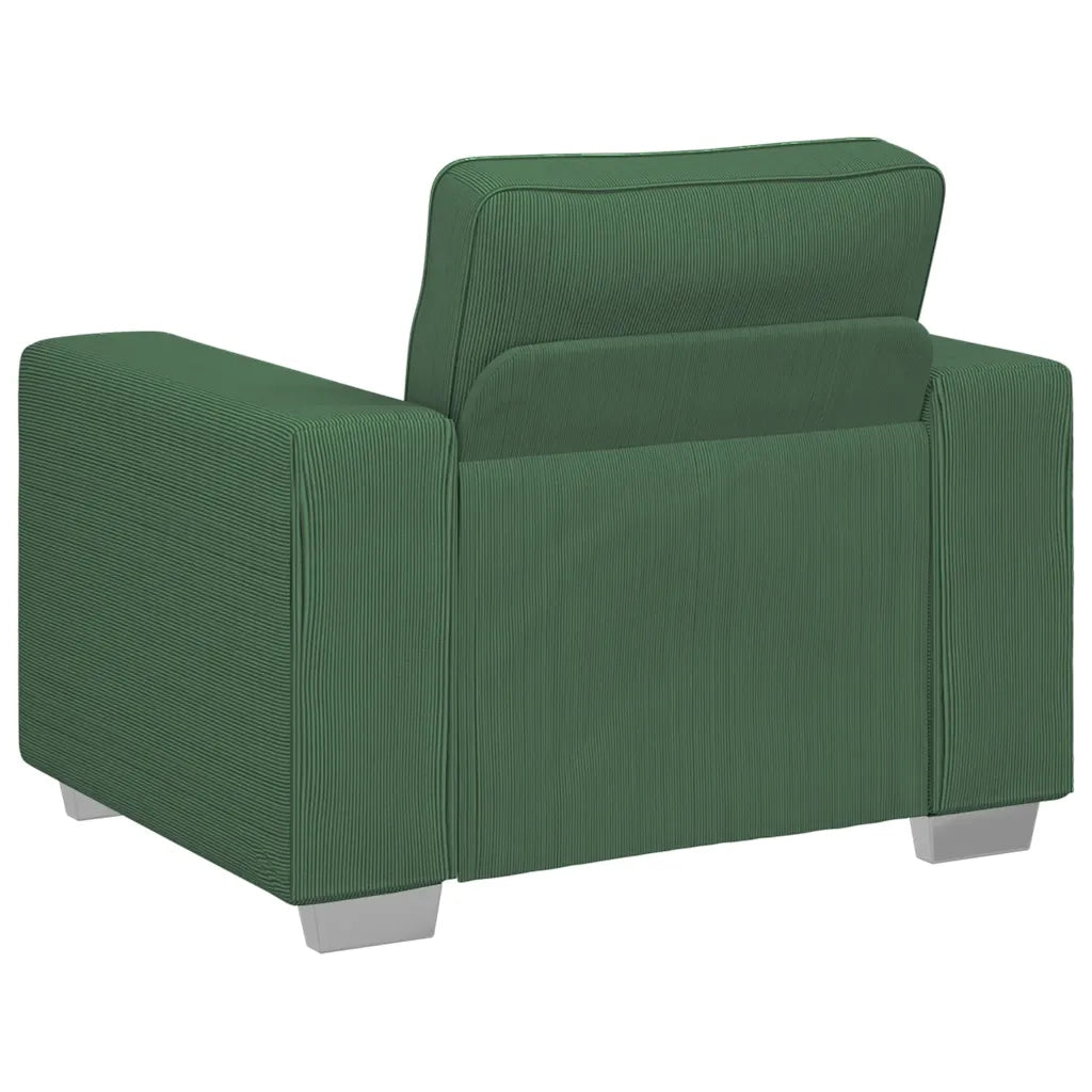 Divano Sedia Verde Scuro 100x77x82 cm Tessuto di Velluto a Coste 4105190