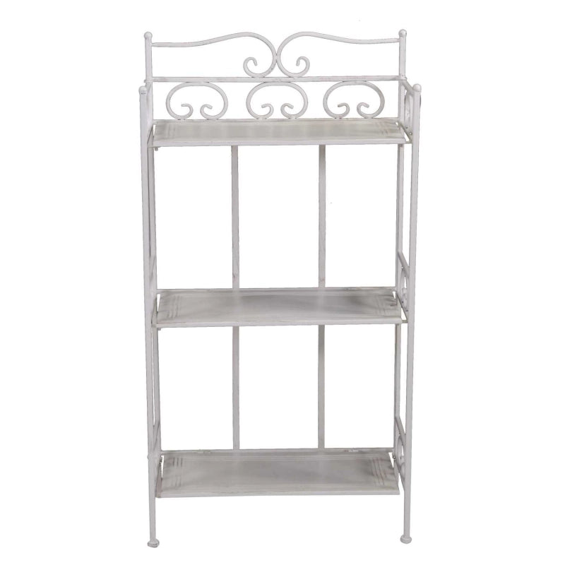 Scaffale metallo new jessica 3 piani bianco brush cm 45x23h90