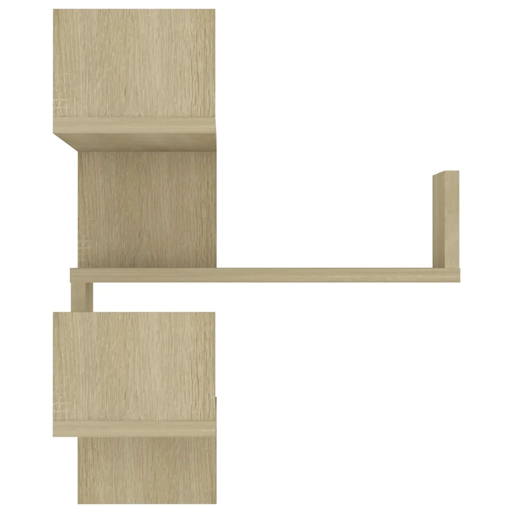 Scaffali Angolari Muro 2pz Sonoma 40x40x50cm Legno Multistrato 807230