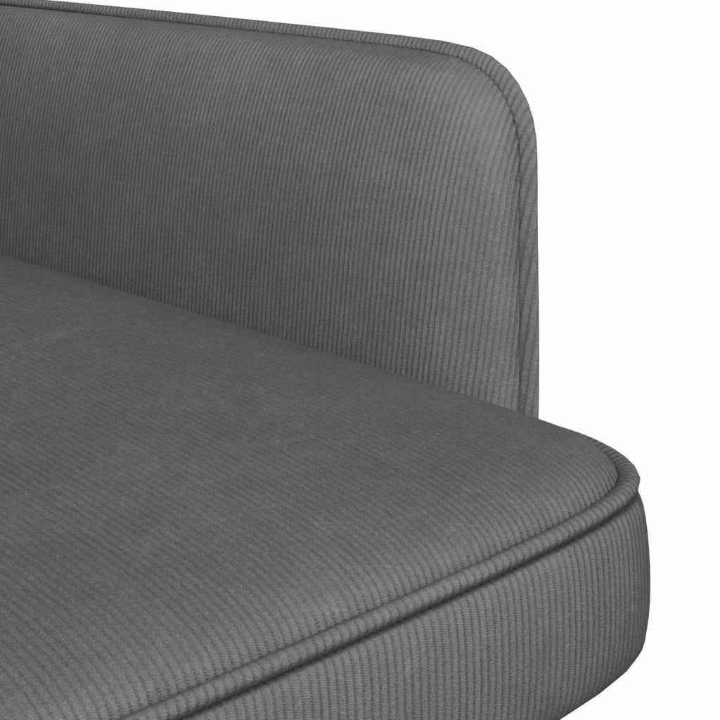 Poltrona Grigio Scuro Velluto a coste 42047712