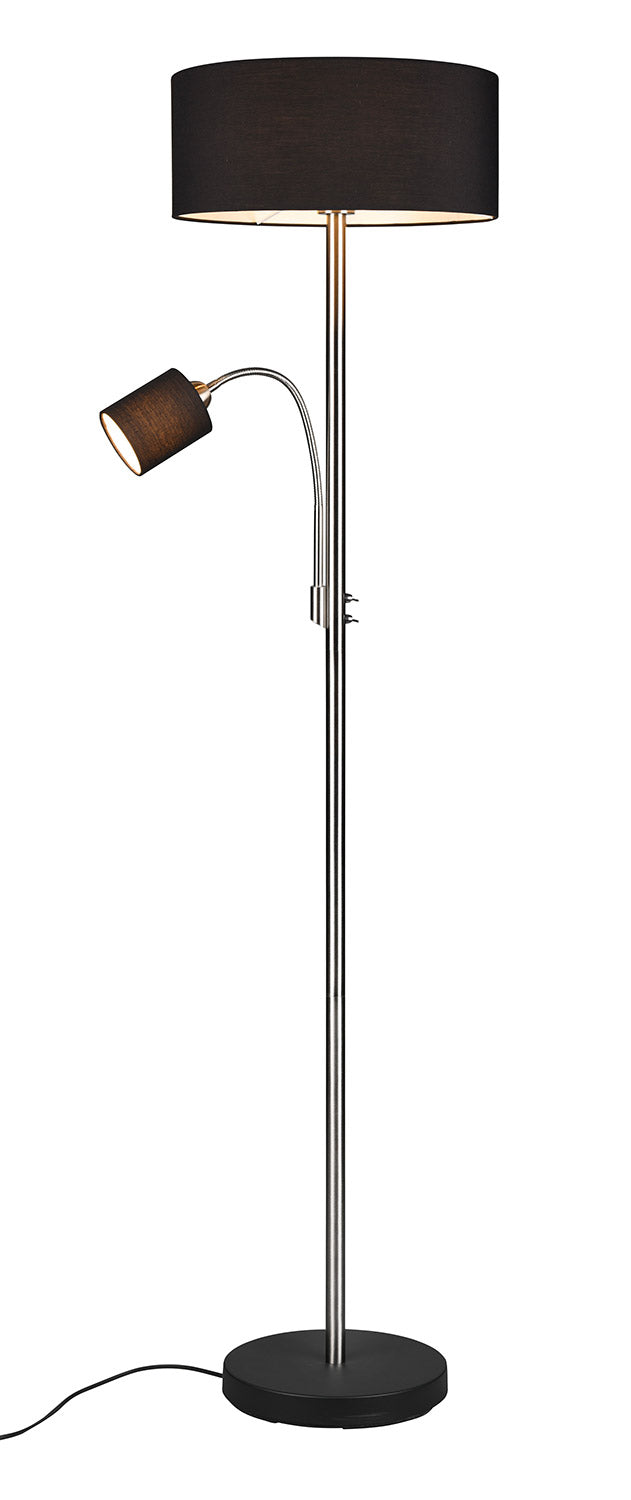 Piantana da Interno Attacco E27 in Metallo Nichel Satinato