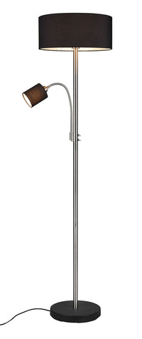 Piantana da Interno Attacco E27 in Metallo Nichel Satinato