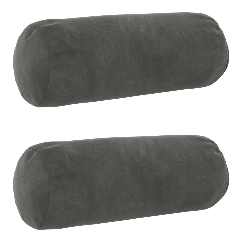 Cuscino con cuscino HEERLEN 2 pz Grigio Scuro Velluto 929989