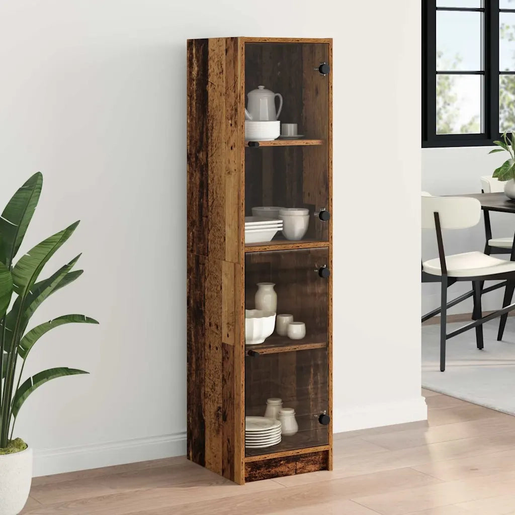 Credenza | Madia | Buffet da pranzo | Armadio da pranzo Legno vecchio 35 x 37 x 142 cm Legno multistrato