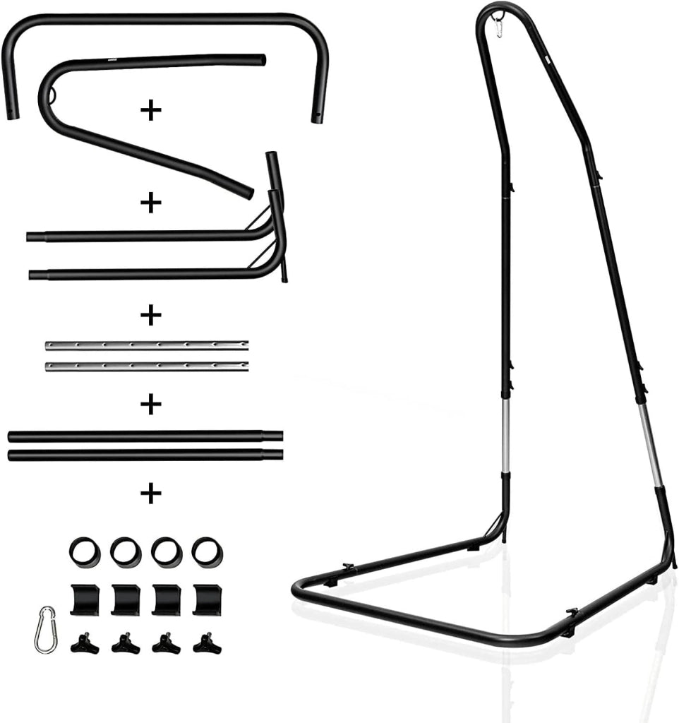 Supporto per Sedia Sospesa con Altezza Regolabile 200-240 cm, Sostegno per Amaca in Acciaio per Neonato, Portata Max 150 kg (senza sedia a sospensione)