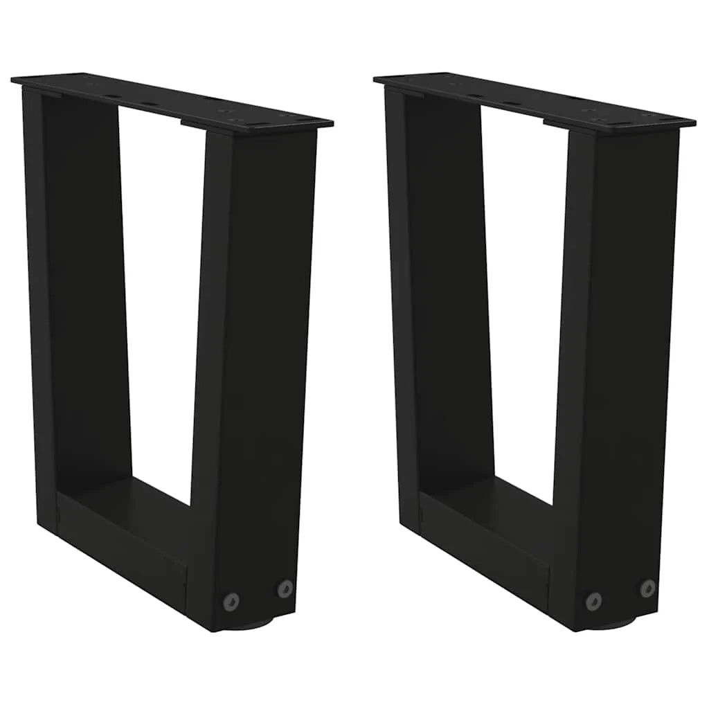 Set di 2 gambe regolabili per tavolino da caffè 30 x 31 cm design moderno con piedini per la stabilità acciaio nero 02_0056888